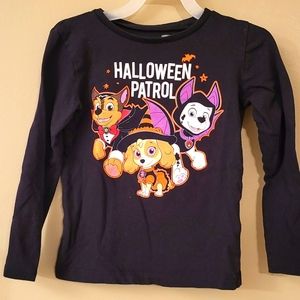 Paw Patrol Halloween black long sleeved tee shirt